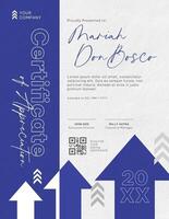 Certificate of Appreciation with Arrows Elements template