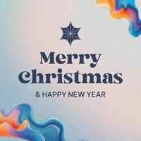 Christmas Gradient Blob Backdrop Greeting Card template