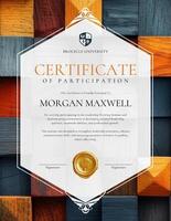 Minimalist Geometric Certificate of Participation template