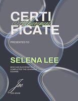 general certificate with glass abstract geometry template