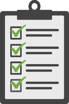 Clipboard with checklist and checkmarks vector