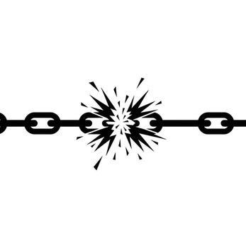 Breaking free from constraints symbolizes liberation, progress, and overcoming limitations in a powerful visual. vector