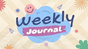 Cute Weekly Journal Template
