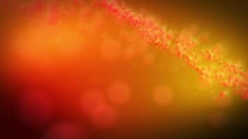 resumen Arte con bokeh efecto de ligero y partículas con vibrante y calentar colores video