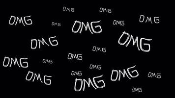 Herregud text uttryck animering på bakgrund. flygande text packa uttryck video