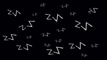 slapen tekst uitdrukking animatie Aan achtergrond. vliegend tekst uitdrukking video