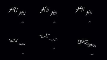 texte expression pack animation sur Contexte. en volant texte expressions video