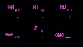 texte expression pack animation sur Contexte. en volant texte bulle expression video