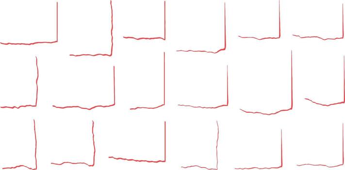 Repeating frame border pattern with handdrawn effect, simple and modern design vector