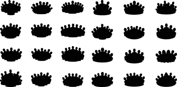 Group of people silhouette, team work pattern for various concepts and applications vector