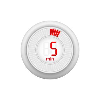Icon of a timer with 5 minutes on the white background. illustration. vector