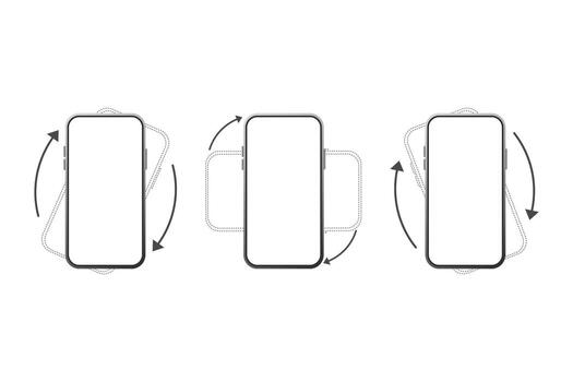 Rotate smartphone isolated icon. Device rotation symbol. Turn your device. vector
