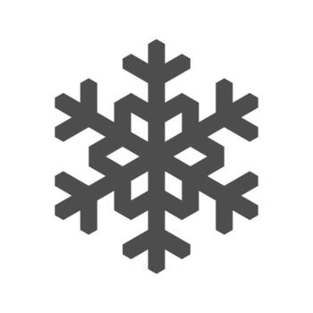 This design features a sleek snowflake icon with a geometrical silhouette. It is suitable for winter themes, decorations, or other creative projects. Simplicity is key in this visual representation. vector