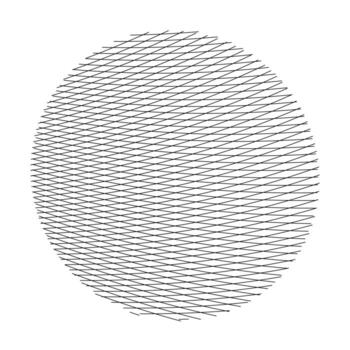 Circle of thin black lines. Striped design element. abstract pattern vector