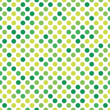 Seamless polka dot pattern. Green dots in random sizes on white background. illustration. vector