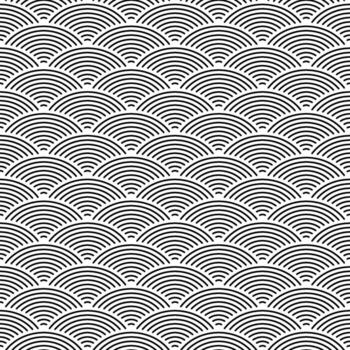 Fish scale seamless pattern background. Abstract design element. Black illustration. vector