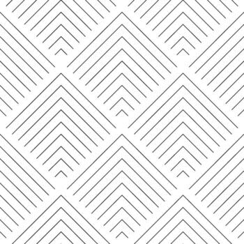 Delgado línea rectangular escamas. sin costura modelo en negro y blanco. vector