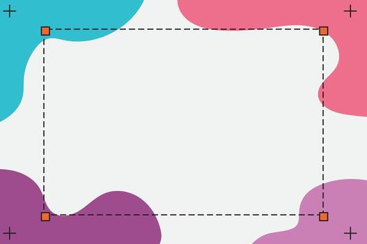 a square frame with a colorful background minimal vector