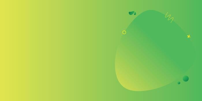 Vibrant Green and Yellow Gradient Abstract Background with Flowing Organic Liquid Shapes in Dynamic Digital Art Style vector