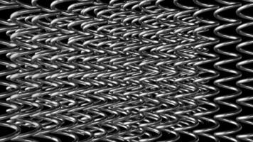 metallo filo modello crea interessante visivo effetto con colpi di scena e giri nel un' dinamico preparativi video