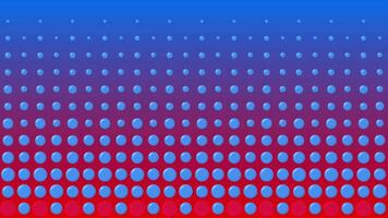 Colorful patterns create a vibrant visual display with blue and red circles on a gradient background video
