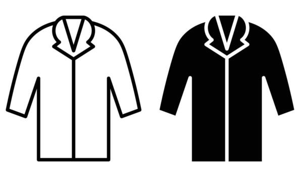 Minimalist Outline of White and Black Robe on a Simple Background vector