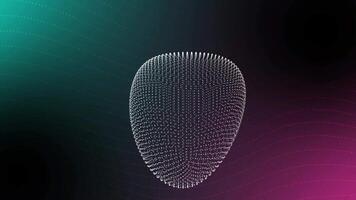 dinámica resumen digital antecedentes presentando bucle olas y partícula animaciones video