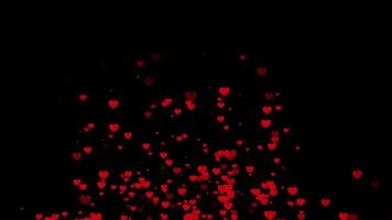animado coração ícone partícula ciclo com sutil brilho efeito e suave fundo video