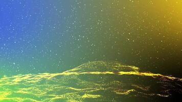 dinamico onda e particella movimento sfondo animazione con astratto fluido effetti video