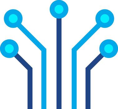 Circuit board hi tech digital icon. Artificial Intelligence, digital network, technology, and innovation concept vector