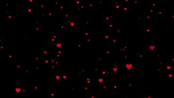 animerad hjärta ikon med strömmande partiklar sömlös slinga rörelse grafisk video