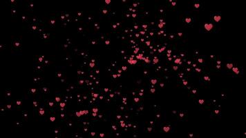 animerad hjärta ikon med strömmande partiklar sömlös slinga för romantisk visuella video