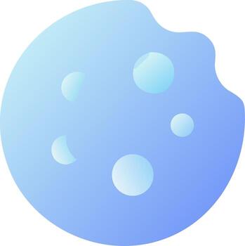 Blue Gradient Cookie with Bite Mark vector