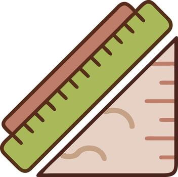 Ruler and Triangle Ruler Illustration vector