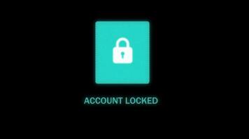 profile lock icon animation, digital privacy cloud with blue color user lock icon showing safety and account protection, Emphasizing Digital Security and Protection Concept video