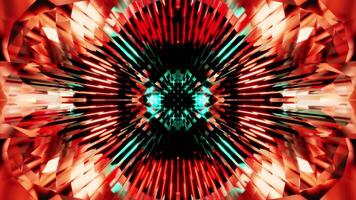 Cyan with red disco Kaleidoscope Equalizer VJ loop for music party background video
