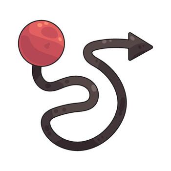 Route Arrow with Red Pointer vector