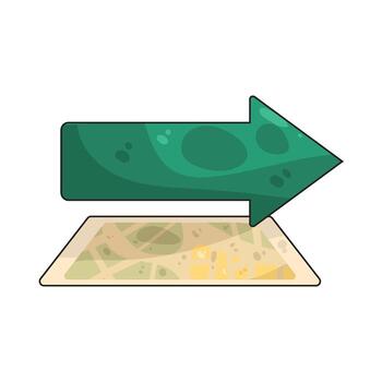 Arrow Pointing Right on Map vector