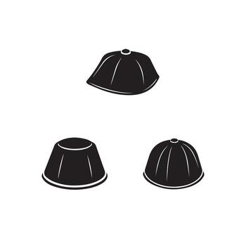 A set of three hats with different shapes vector