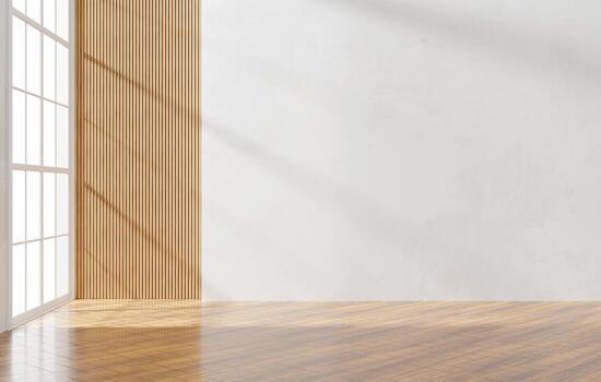 White wall empty space background with door light for architecture showing space 3d rendering photo