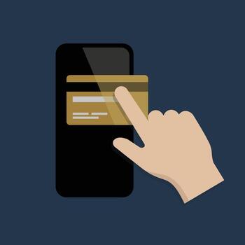 Secure Digital Wallet Mobile Payment Transaction vector