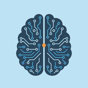 Artificial Intelligence and Machine Learning Concept vector