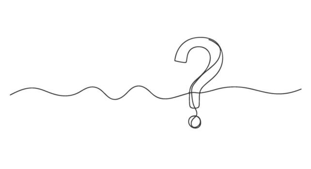 One Continuous Line Art Question Mark on a White Background A Simple and Elegant Design vector