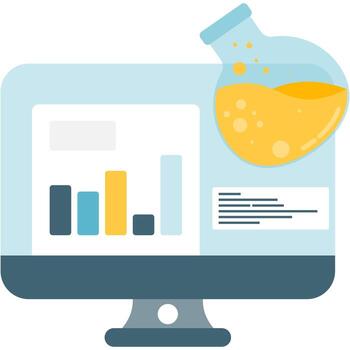 interactivo laboratorio resultado tablero para clinicas vector