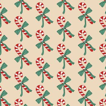 Lollipop pattern on a light background. Christmas candies, seamless repeating simple colorful design for the winter holidays. vector