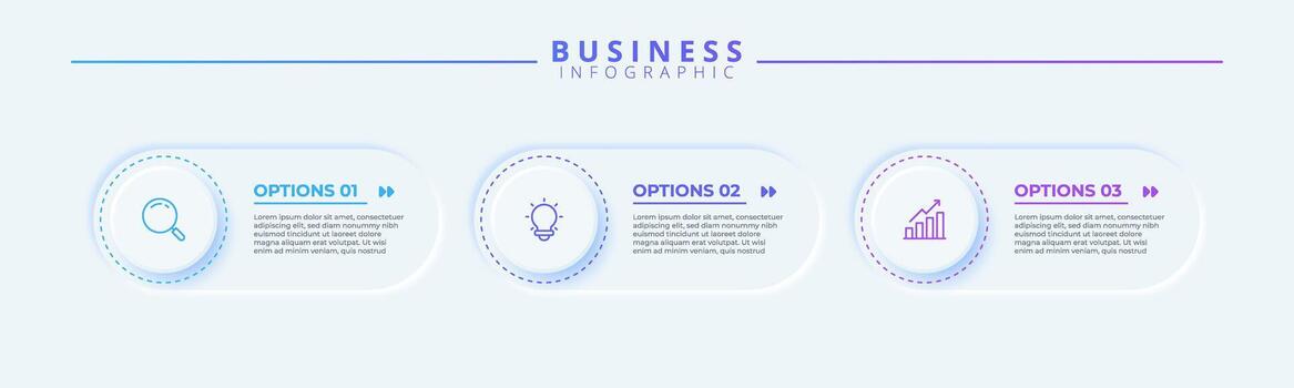 Infographic thin line design with icons and 3 options or steps. Infographics for business concept. Can be used for presentations banner, workflow layout, process diagram, flow chart vector