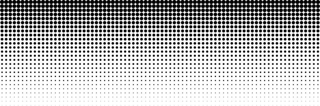 horizontal black dot circle for pattern and background. vector