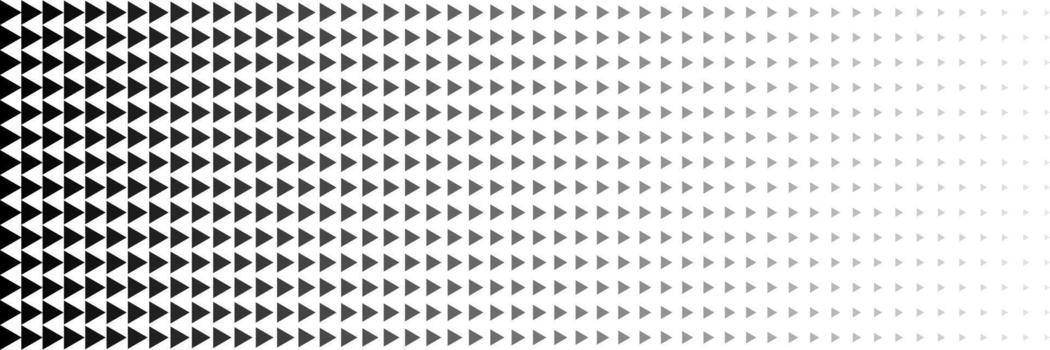 horizontal black and gray triangle isolated on white for pattern and background. vector