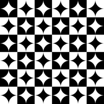 black and white circle and square seamless design for pattern and background. vector