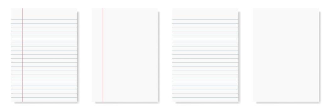 bloc y cuaderno aislado en blanco para modelo y diseño. vector